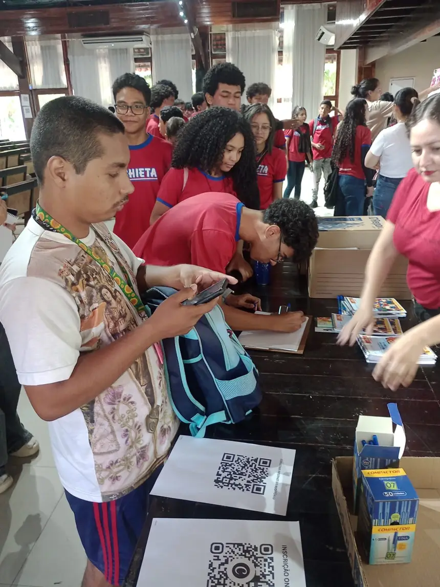 Visitante puderam fazer credenciamento via QRcode