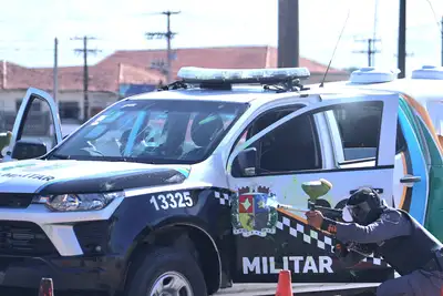 notícia: Simulação de emboscada encerra treinamento com manobras de elite em viaturas da Segurança Pública do Amapá 