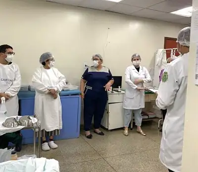 notícia: Blitz de Biossegurança reforça práticas seguras e prevenção de infecções no Hospital de Clínicas Dr. Alberto Lima