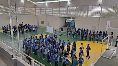 notícia: Em Oiapoque, estudantes da Escola Estadual Duque de Caxias iniciam ano letivo com semana da integração