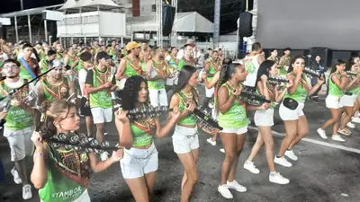 notícia: Com o apoio do Governo do Estado, Império de Samba Solidariedade abre a primeira noite de ensaios técnicos do Maior Carnaval da Amazônia
