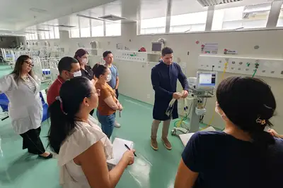 notícia: Governo do Amapá realiza treinamento de fluxos e ventilação mecânica para equipes do Hospital da Criança e do Adolescente