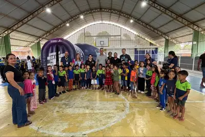 notícia: Governo do Amapá atende mais de 1.300 alunos do município de Tartarugalzinho com o projeto Astronomia no Meio do Mundo