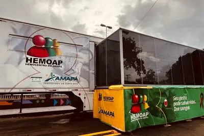 notícia: Mais Sorriso: Carreta do Hemoap amplia acesso à doação de sangue durante ação no Pacuí