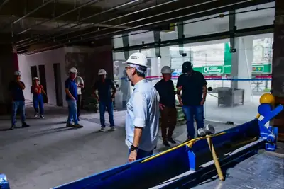 notícia: Governador Clécio acompanha avanço das obras do Teatro das Bacabeiras em Macapá