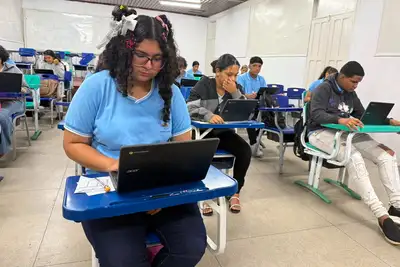 notícia: Tecnologia do Governo do Amapá impulsiona participação de estudantes de Mazagão na Olimpíada Brasileira de Química
