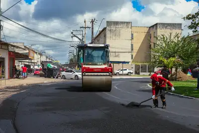 galeria:  Visita a Pavimentação no Macapaba e dos Primeiros Blocos Pintados