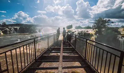 notícia: Governador Clécio vistoria fase final das obras do Mirante da Cachoeira de Santo Antônio, no Sul do Amapá
