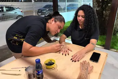 notícia: Pinturas indígenas conectam tradição, identidade e inovação durante a Glocal Amazônia 2026