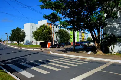 notícia: Serviços de pavimentação e sinalização são concluídos no conjunto Habitacional Macapaba