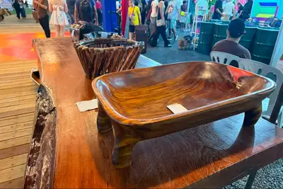 notícia: Expofeira 2026: por meio do Selo Amapá, artesãos de Pedra Branca do Amapari transformam madeira reaproveitada em negócio    