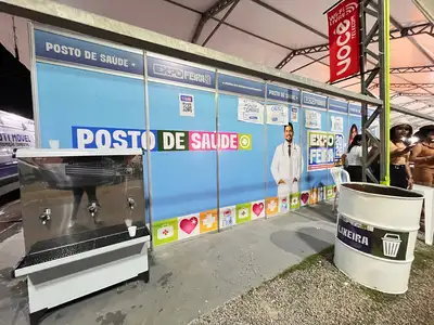 notícia: Sesa registra 177 atendimentos em 5 dias da Expofeira 2026, a maioria casos de picos hipertensivos, alterações de pressão, fraqueza e dor de cabeça
