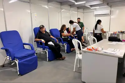 notícia: Estrutura de saúde da Expofeira 2026 realiza 349 atendimentos com resposta rápida ao público